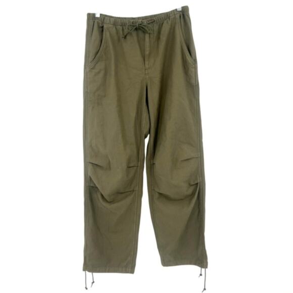 Y2K TNA Surplus Aritzia Parachute Women’s Pants Sz S Olive Cargo Gorp Military - Picture 1 of 13